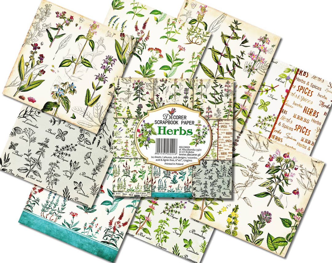 Herbs - 6'X 6' DECORER Scrapbook Paper