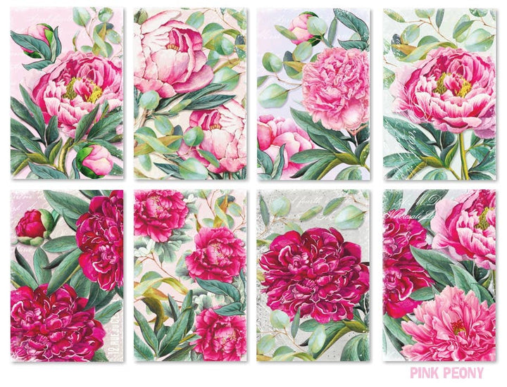 Pink Peony - MINI, 7cm x 10,8 cm , DECORER Scrapbook Paper