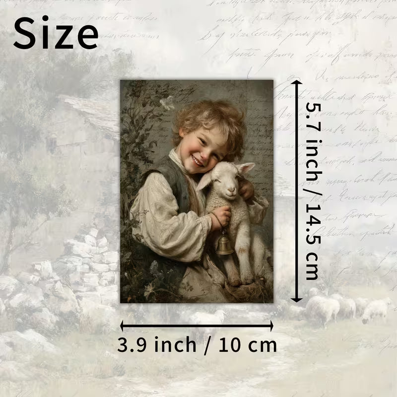 Retro Pin-Up & Floral Illustration Cards – Set of 20 Vintage Paper/ Cards Scrapbook Paper