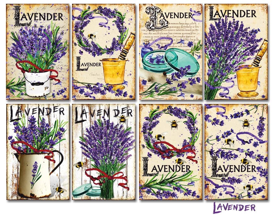 Lavender - MINI 7cm x 10,8 cm , DECORER Scrapbook Paper