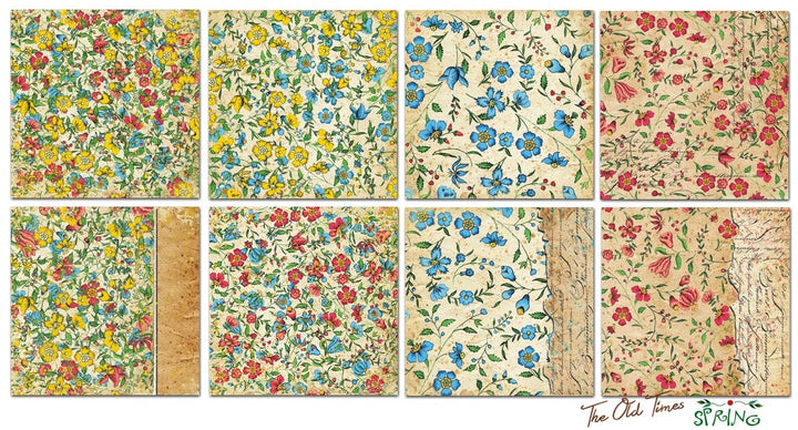 The old times - SPRING - 6'X 6' DECORER Scrapbook Paper