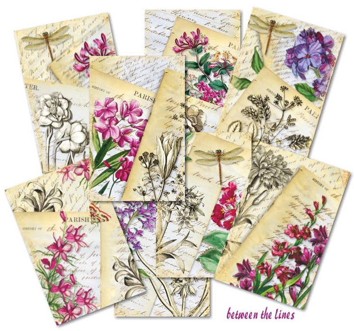 Between The Lines - Gift Tag Set 24 pcs, 7cm x 10,8 cm , DECORER Scrapbook Paper