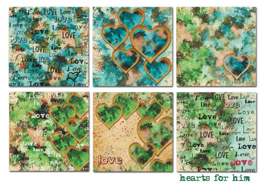 Hearts For Him - 8'X 8' DECORER Scrapbook Paper