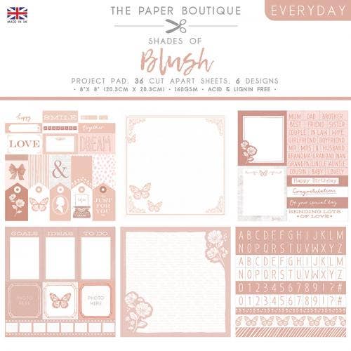 The Paper Boutique "Everyday" 8"x8" Project Pads: Kraft / Project Pad