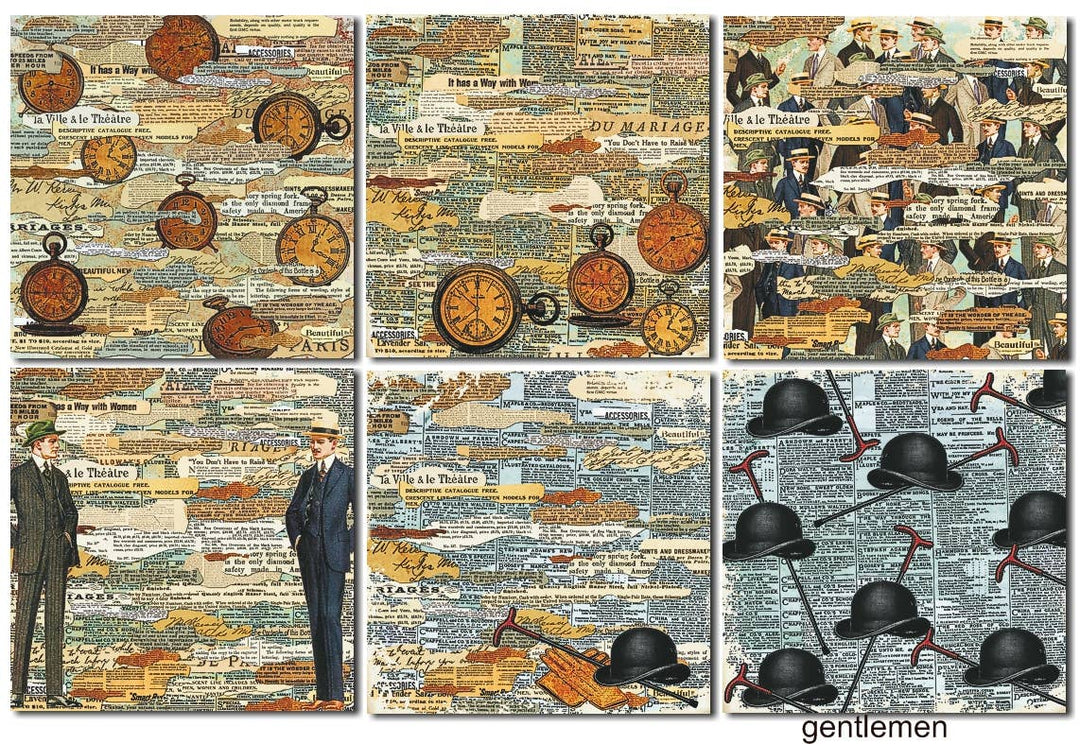 Gentlemen - 8'X 8' DECORER Scrapbook Paper