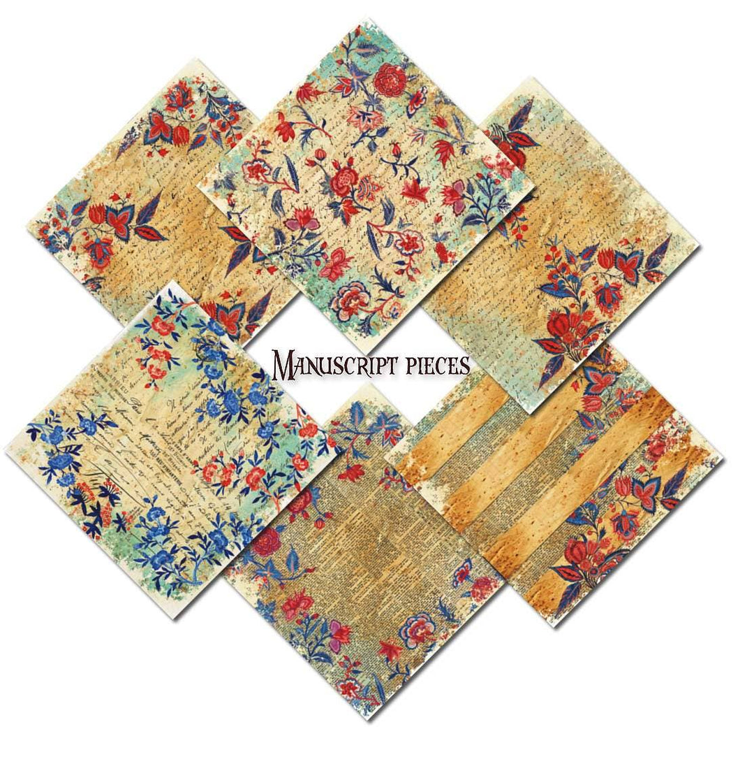 Manuscript Pieces - 8'X 8' DECORER Scrapbook Paper