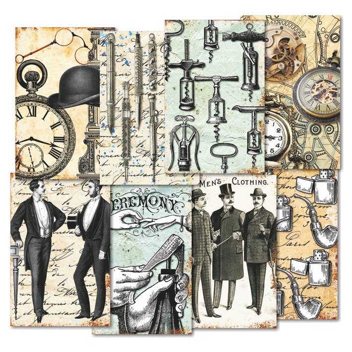 Gentlemen - MINI DECORER Scrapbook Paper