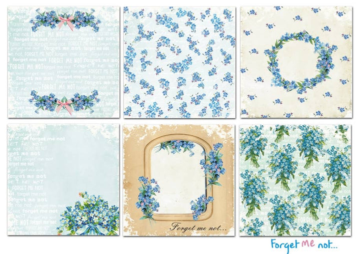 Forget Me Not - 8'X 8'DECORER Scrapbook Paper