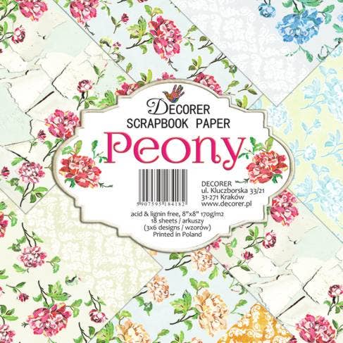 Peony - 8'X 8' DECORER Scrapbook Paper
