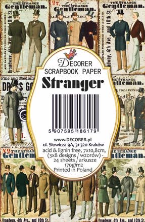 Stranger - MINI, 7cm x 10,8 cm , DECORER Scrapbook Paper