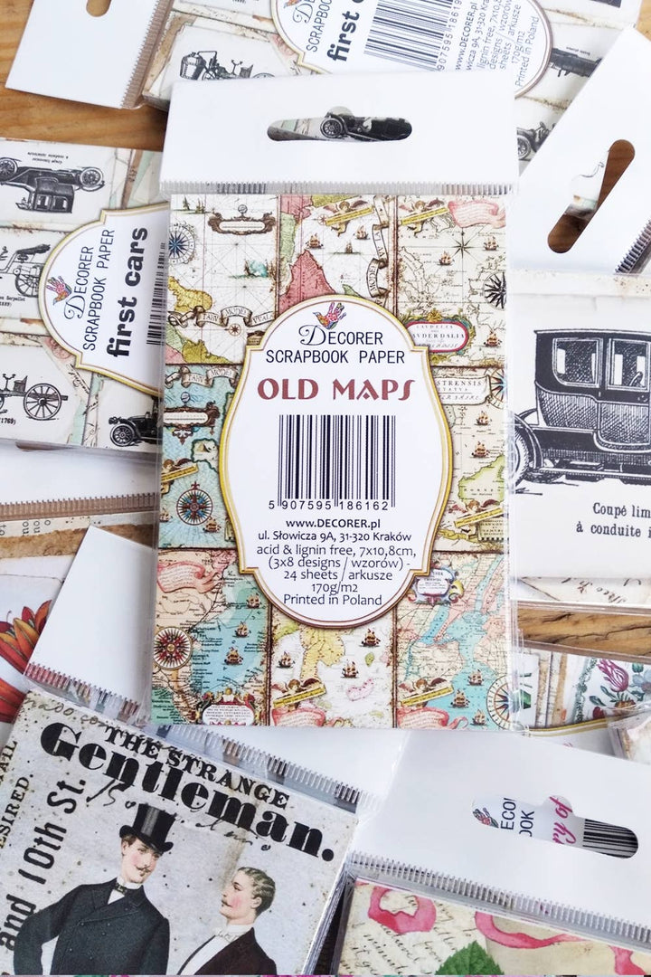 Voyage - Gift Tag Set 24 pcs 7cm x 10,8 cm , DECORER Scrapbook Paper