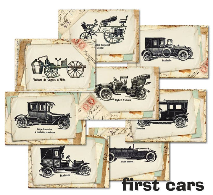 First Cars - Gift Tag Set 24 pcs, 7cm x 10,8 cm , DECORER Scrapbook Paper