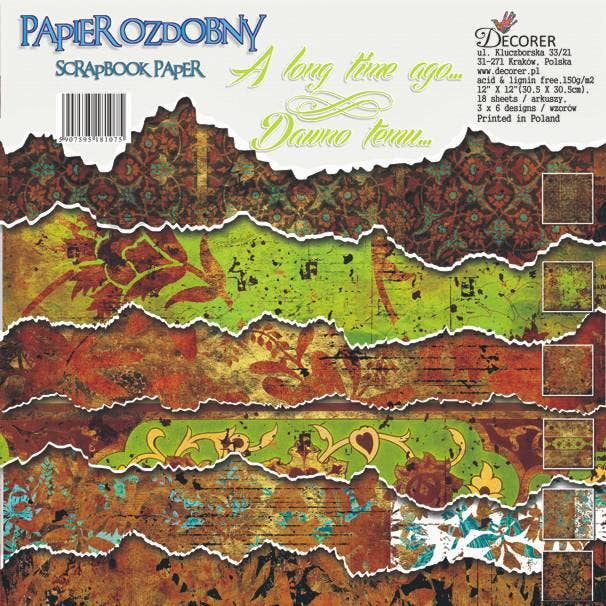 A long time ago- 12'X 12' DECORER Scrapbook Paper