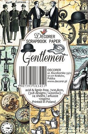 Gentlemen - MINI DECORER Scrapbook Paper