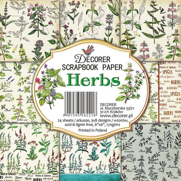 Herbs - 6'X 6' DECORER Scrapbook Paper