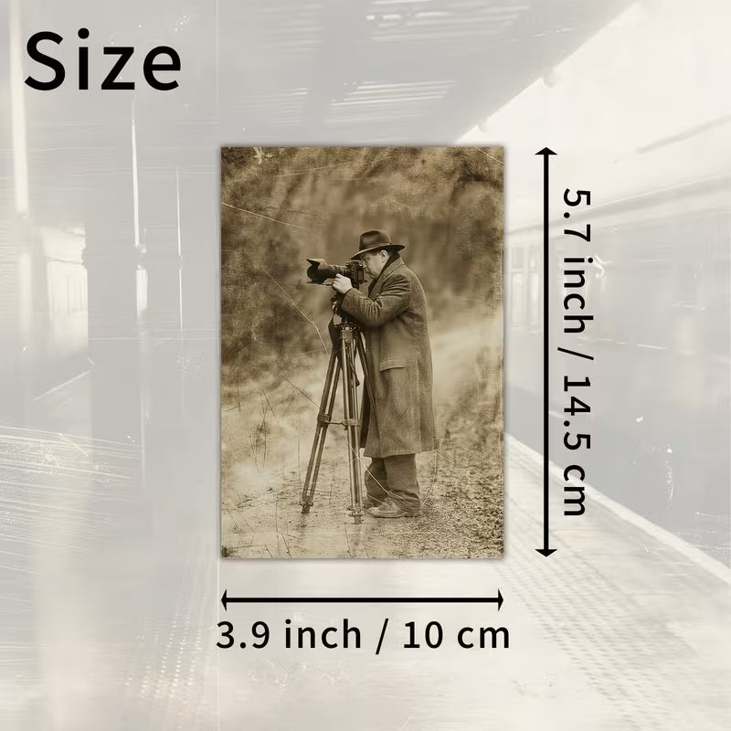 Retro Street Photography Cards – Set of 20 Pin-Up Style Illustration Cards Scrapbook Paper