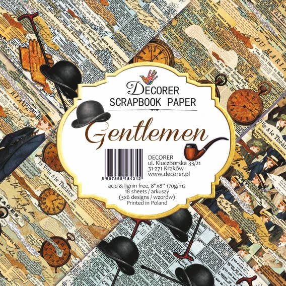 Gentlemen - 8'X 8' DECORER Scrapbook Paper