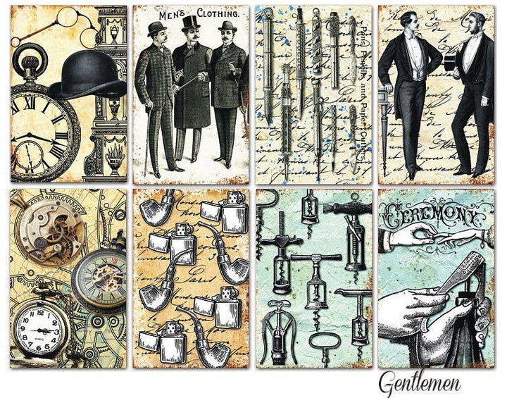 Gentlemen - MINI DECORER Scrapbook Paper