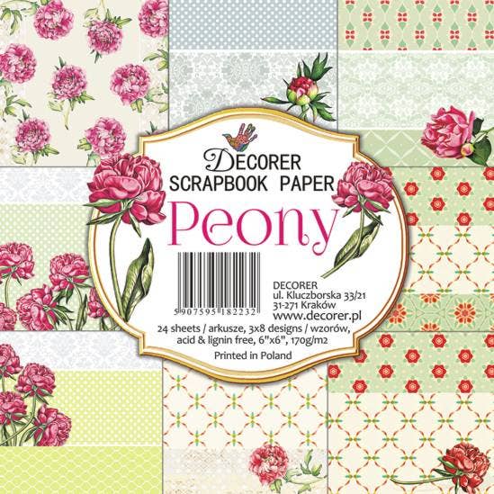 Peony - 6'X 6' DECORER Scrapbook Paper
