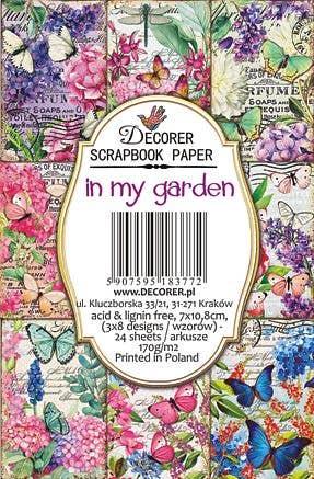 In My Garden - MINI 7cm x 10,8 cm , DECORER Scrapbook Paper