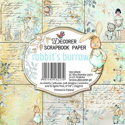 Rabbit'S Burrow - 6'X 6' DECORER Scrapbook Paper