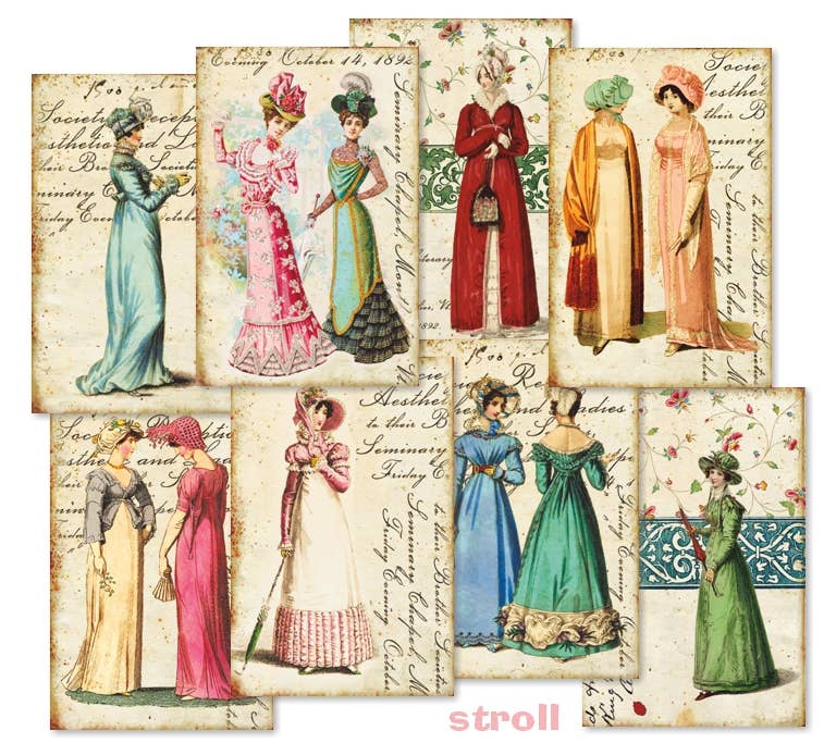 Stroll - MINI 7cm x 10,8 cm , DECORER Scrapbook Paper