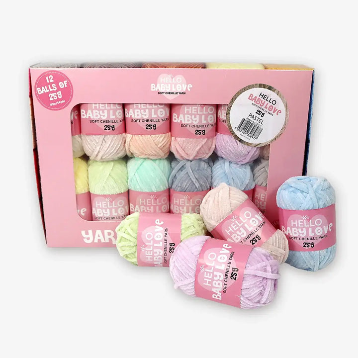 Hello Baby Love 12 Ball Yarn Pack - PASTEL