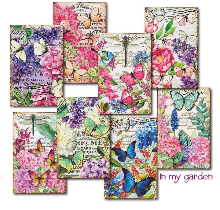 In My Garden - MINI 7cm x 10,8 cm , DECORER Scrapbook Paper