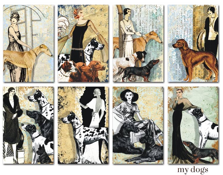 My Dogs - MINI, 7cm x 10,8 cm , DECORER Scrapbook Paper