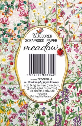 Meadow - MINI, 7cm x 10,8 cm , DECORER Scrapbook Paper