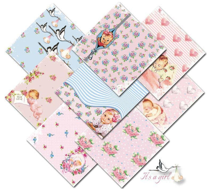 It'S A Girl - 6'X 6' DECORER Scrapbook Paper