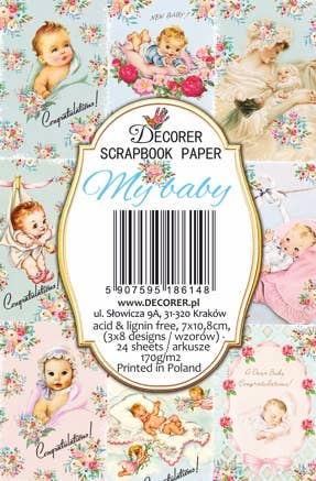 My Baby - MINI, 7cm x 10,8 cm , DECORER Scrapbook Paper