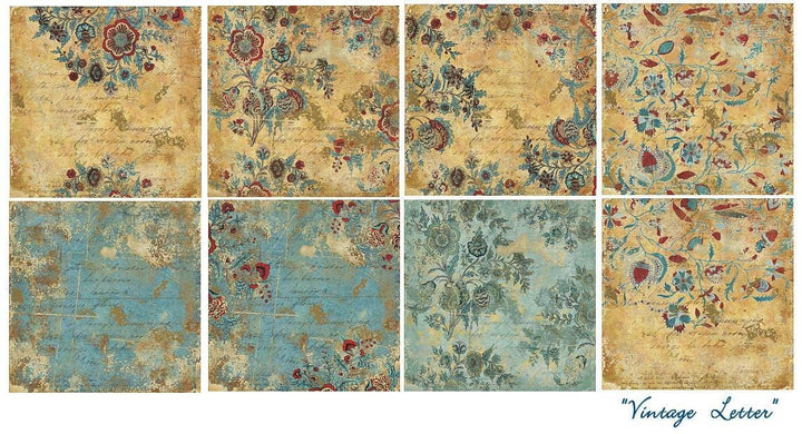 Vintage Letter - 6'X 6' DECORER Scrapbook Paper