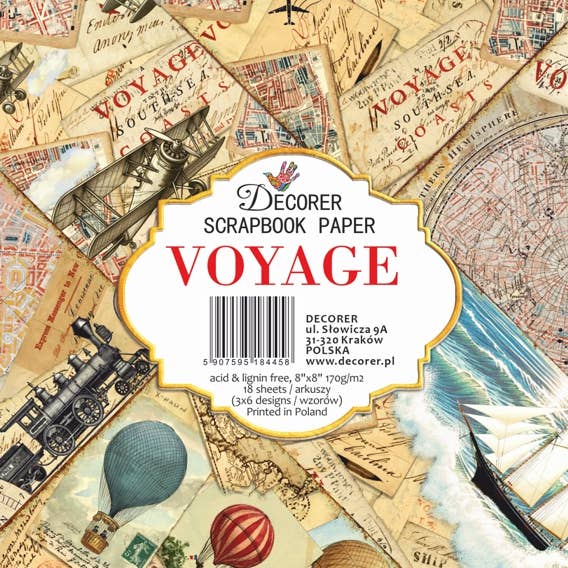 Voyage - 8'X 8' DECORER Scrapbook Paper