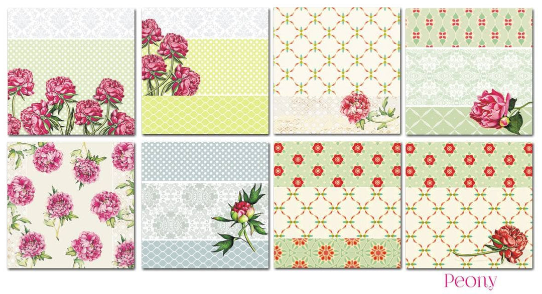 Peony - 6'X 6' DECORER Scrapbook Paper
