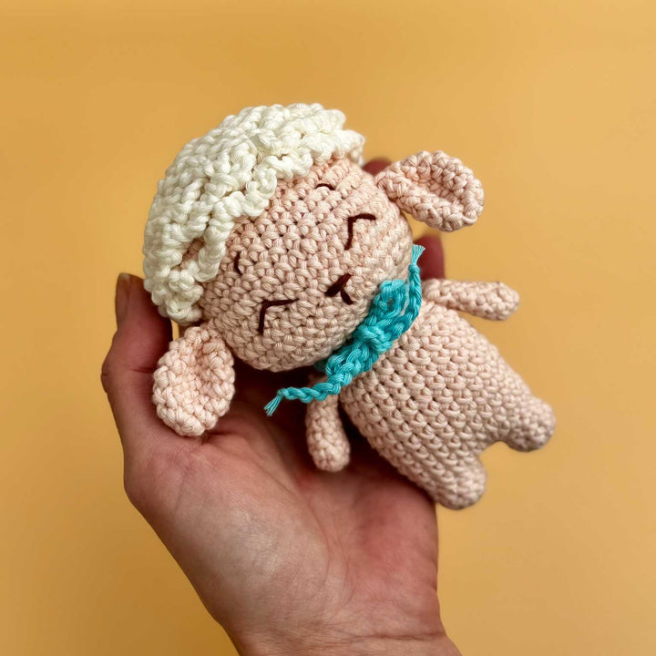 Knitty Critters - The Crochet Basket - Little Lamb, Kit