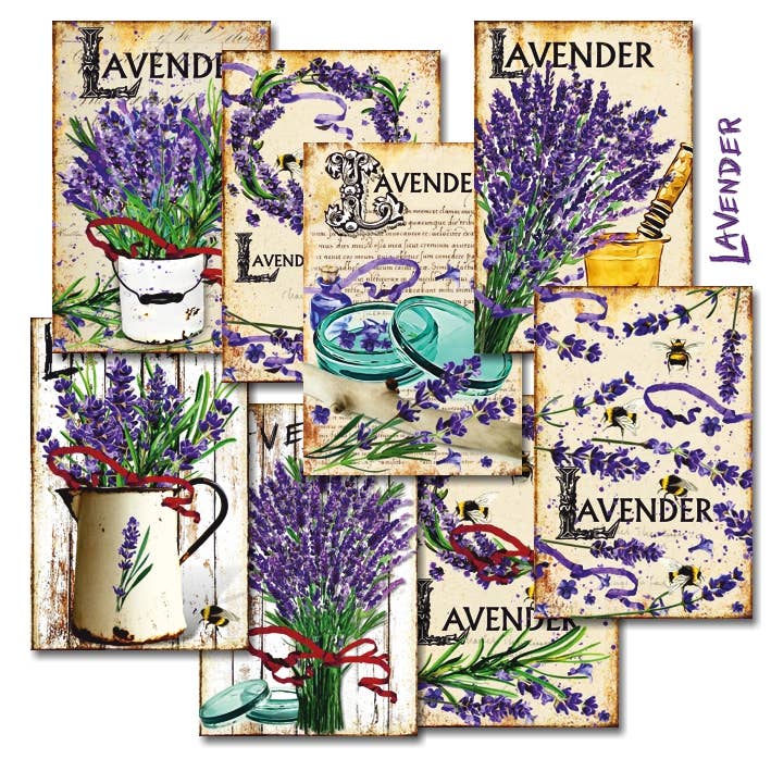 Lavender - MINI 7cm x 10,8 cm , DECORER Scrapbook Paper