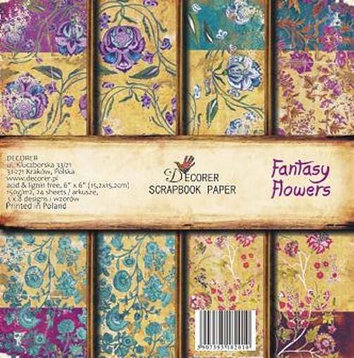 Fantasy Flowers - 6'X 6' DECORER Scrapbook Paper