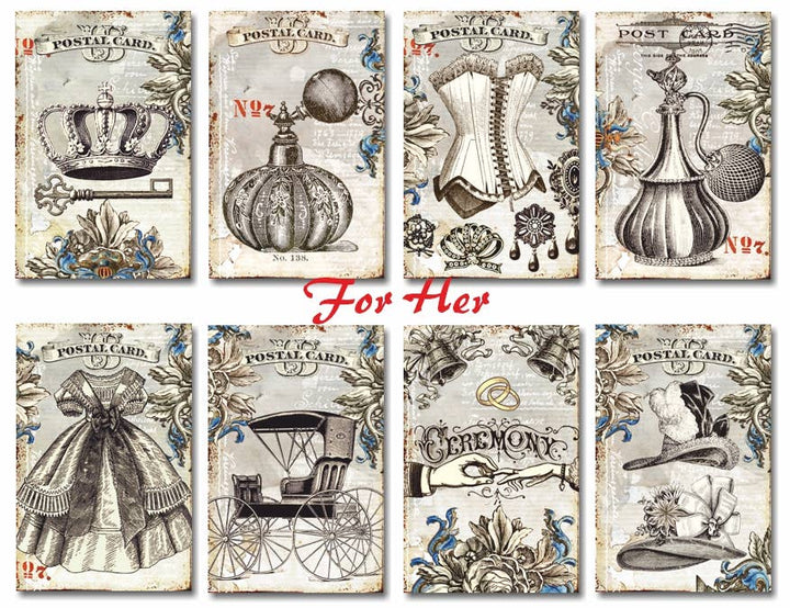 For Her - MINI 7cm x 10,8 cm , DECORER Scrapbook Paper