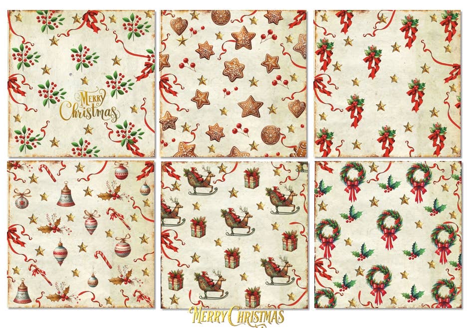 Merry Christmas - 8'X 8' DECORER Scrapbook Paper