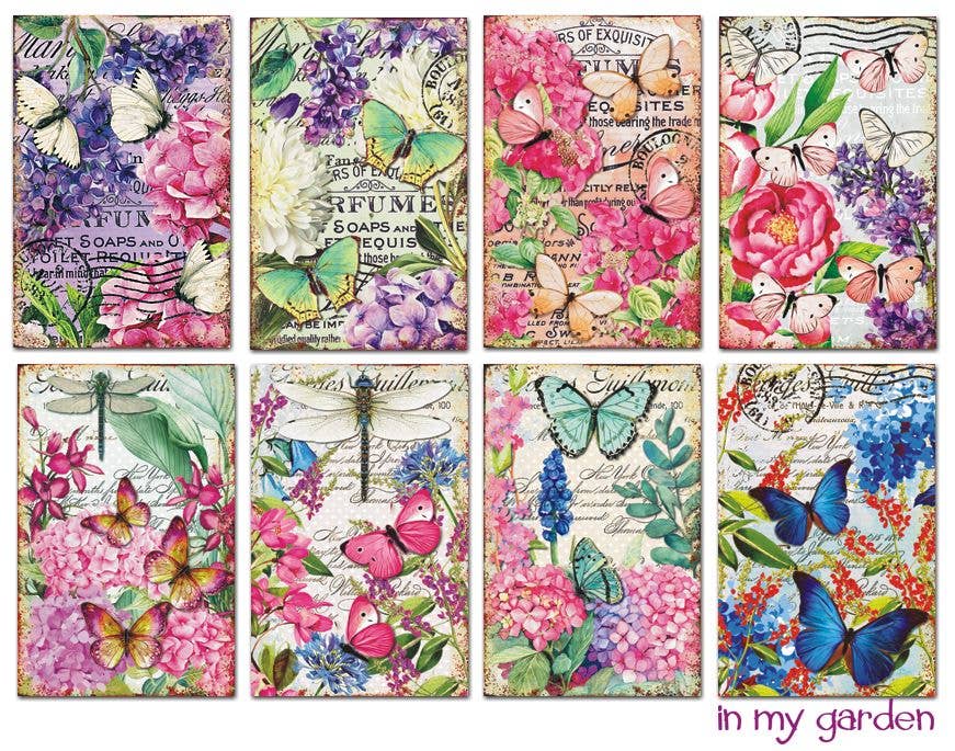 In My Garden - MINI 7cm x 10,8 cm , DECORER Scrapbook Paper