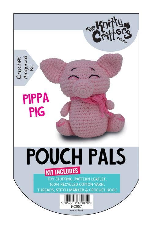 Knitty Critters - Pouch Pals - Pippa Pig Kit