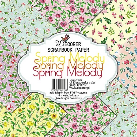 SPRING MELODY - SPRING - 8'X 8' DECORER Scrapbook Paper