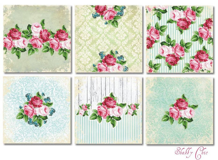 Shabby Chic - 8'X 8' DECORER Scrapbook Paper