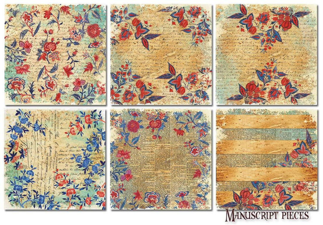 Manuscript Pieces - 8'X 8' DECORER Scrapbook Paper