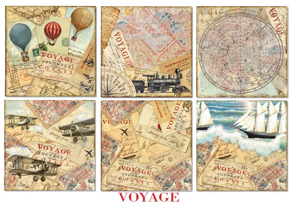 Voyage - 8'X 8' DECORER Scrapbook Paper