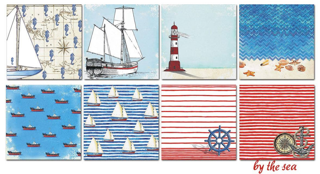 BY THE SEA- 6'X 6' DECORER Scrapbook Paper