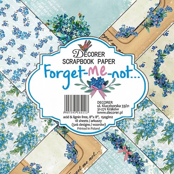Forget Me Not - 8'X 8'DECORER Scrapbook Paper