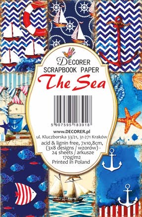 The Sea - MINI 7cm x 10,8 cm , DECORER Scrapbook Paper