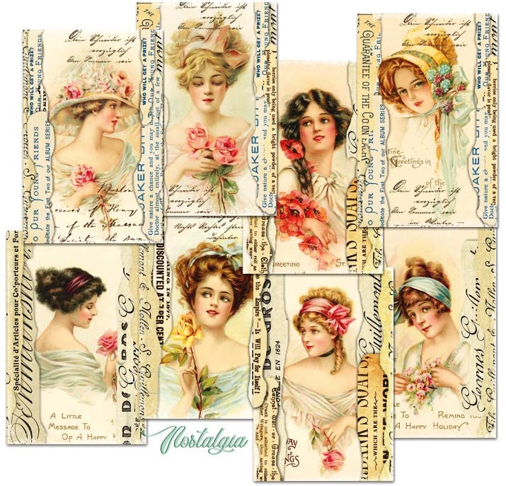 Nostalgia - MINI 7cm x 10,8 cm , DECORER Scrapbook Paper
